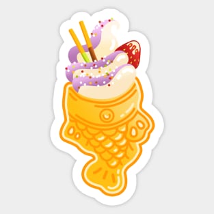 Taiyaki Ice Cream - Japanese Sweets - Kawaii Food Sticker